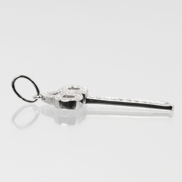 TIFFANY Fleur Drisky Mini Pendant Top Length 24mm Pt950 Platinum Diamond &Co. - Picture 7 of 8
